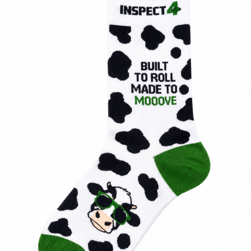 Made to Moove Cow Socks - White